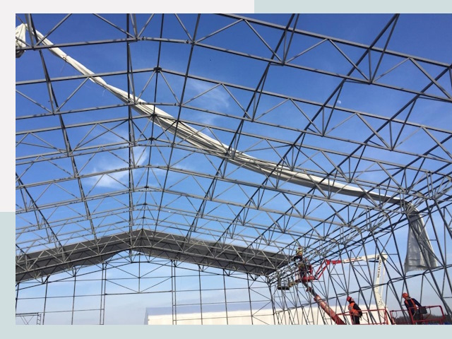 Шатровые ангары от 616 руб. в Верхней Пышме и Свердловской области