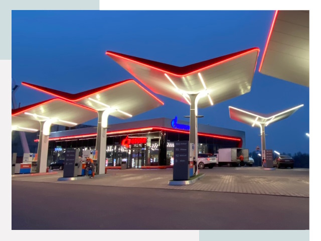 Навесы для АЗС в Верхней Пышме